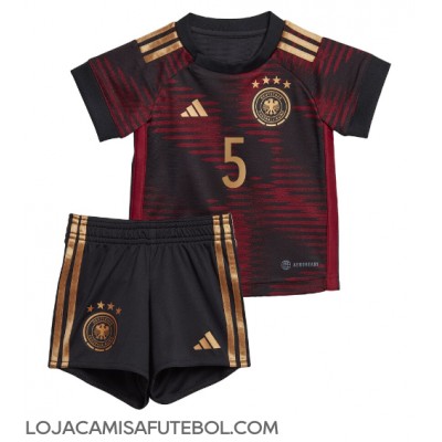 Camisa de Futebol Alemanha Thilo Kehrer #5 Equipamento Secundário Infantil Mundo 2022 Manga Curta (+ Calças curtas)